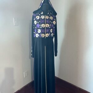 Paul Morelli Black and Purple Hooded abaya